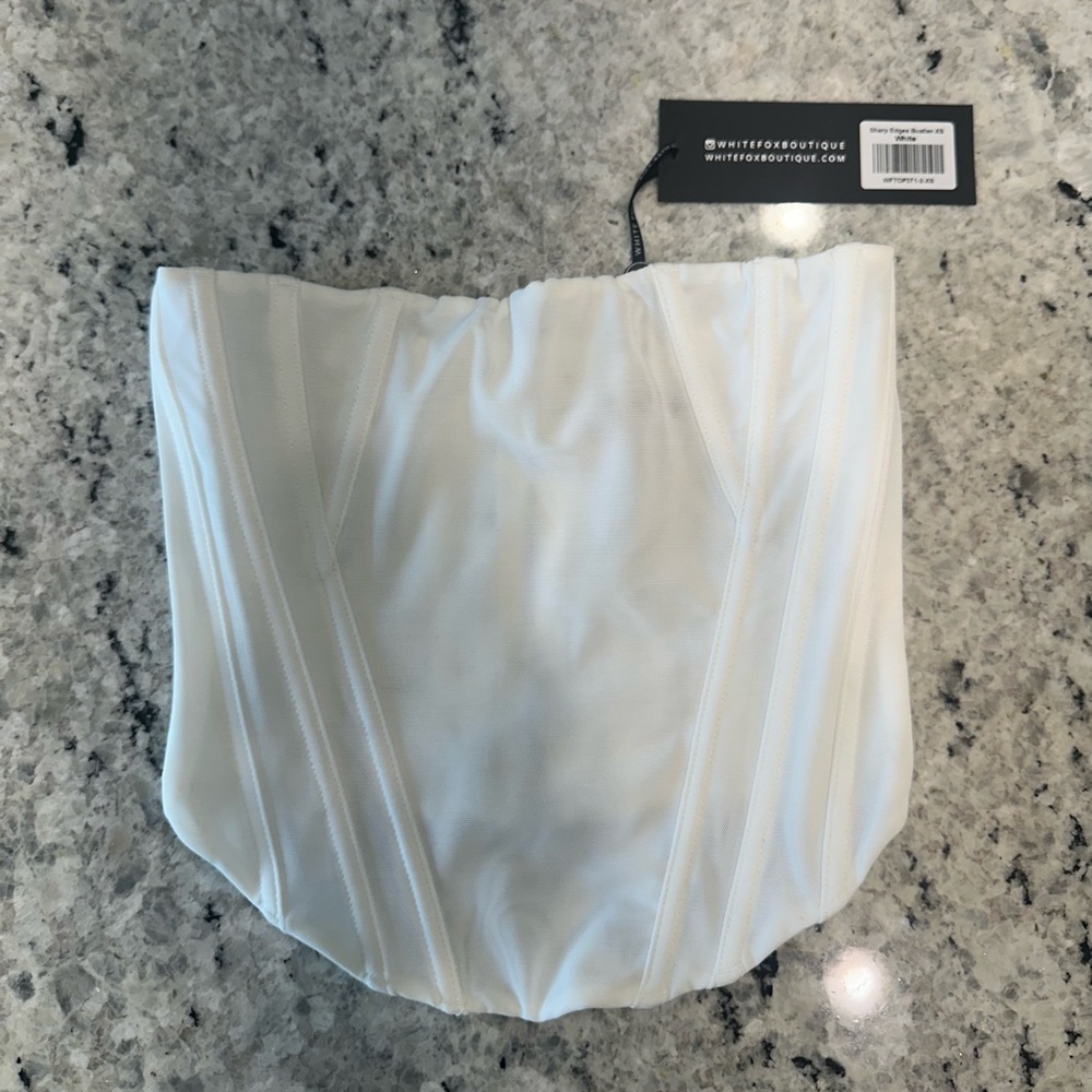 White corset top